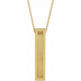 14K Yellow Sculptural Bar 16-18 Necklace - 86980202P photo 3