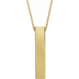 14K Yellow Sculptural Bar 16-18 Necklace - 86980202P photo