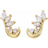 14K Yellow 1/4 CTW Diamond Earring Climbers - 86946601P photo 2