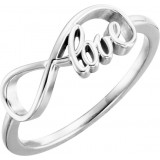 14K White Love Infinity-Inspired Ring - 51380102P photo