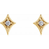 14K Yellow 1/8 CTW Diamond Geometric Earrings - 86466601P photo 2