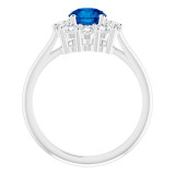 14K White Blue Sapphire & 1/2 CTW Diamond Ring - 7186160000P photo 2