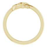 14K Yellow Heart Cross Ring - R43065102P photo 2