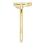14K Yellow Heart Cross Ring - R43065102P photo 4