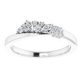 14K White 1/5 CTW Diamond Scattered Ring - 124133600P photo 3