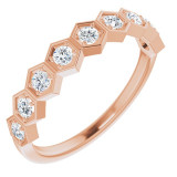 14K Rose 1/3 CTW Diamond Stackable Ring - 71876612P photo