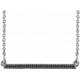 14K White 1/6 CTW Black Diamond Bar 18 Necklace - 6517386004P photo