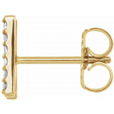 14K Yellow .06 CTW Diamond Single Initial N Earring - 867976067P photo 2