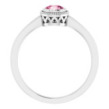 14K White Pink Tourmaline October Birthstone Ring - 651609120P photo 2