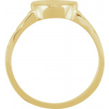 14K Yellow 14x11 mm Oval Signet Ring - 92468864P photo 2