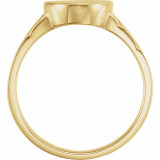 14K Yellow 14x11 mm Oval Signet Ring - 92468864P photo 4