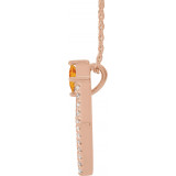 14K Rose Citrine & 3/8 CTW Diamond 16-18 Necklace - 868906134P photo 2
