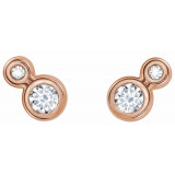 14K Rose 1/5 CTW Diamond Earrings - 868886055P photo 2